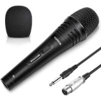 Micrófono inalámbrico de mano de la marca tonor y de color negro. Utilizado para grabar un sonido de calidad. Utilizado para grabar tu voz, música, un podcast, y mucho más.