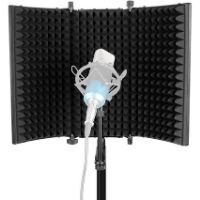 Pantalla acústica para micrófonos. Fundamental para conseguir un sonido de grabación de calidad. Complemento para micrófonos.